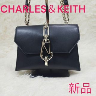 チャールズアンドキース(Charles and Keith)の【新品】チャールズ＆キース　メタリックアクセント ターンロッククロスボディバッグ(ショルダーバッグ)