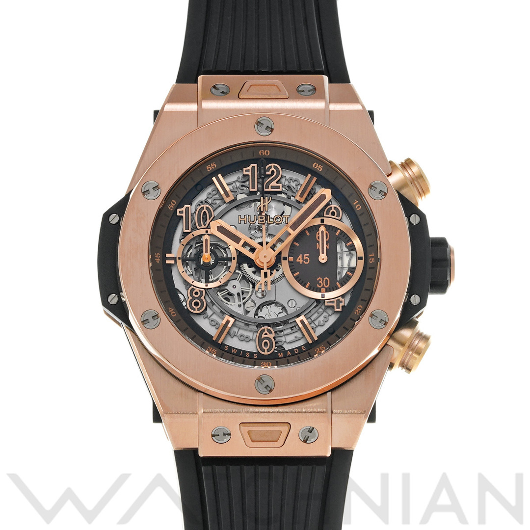 HUBLOT(ウブロ)の中古 ウブロ HUBLOT 411.OX.3180.LR スケルトン メンズ 腕時計 メンズの時計(腕時計(アナログ))の商品写真