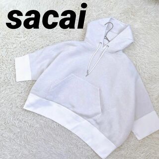 【sacai】サカイ（1）パーカー フード付き ショート丈 日本製