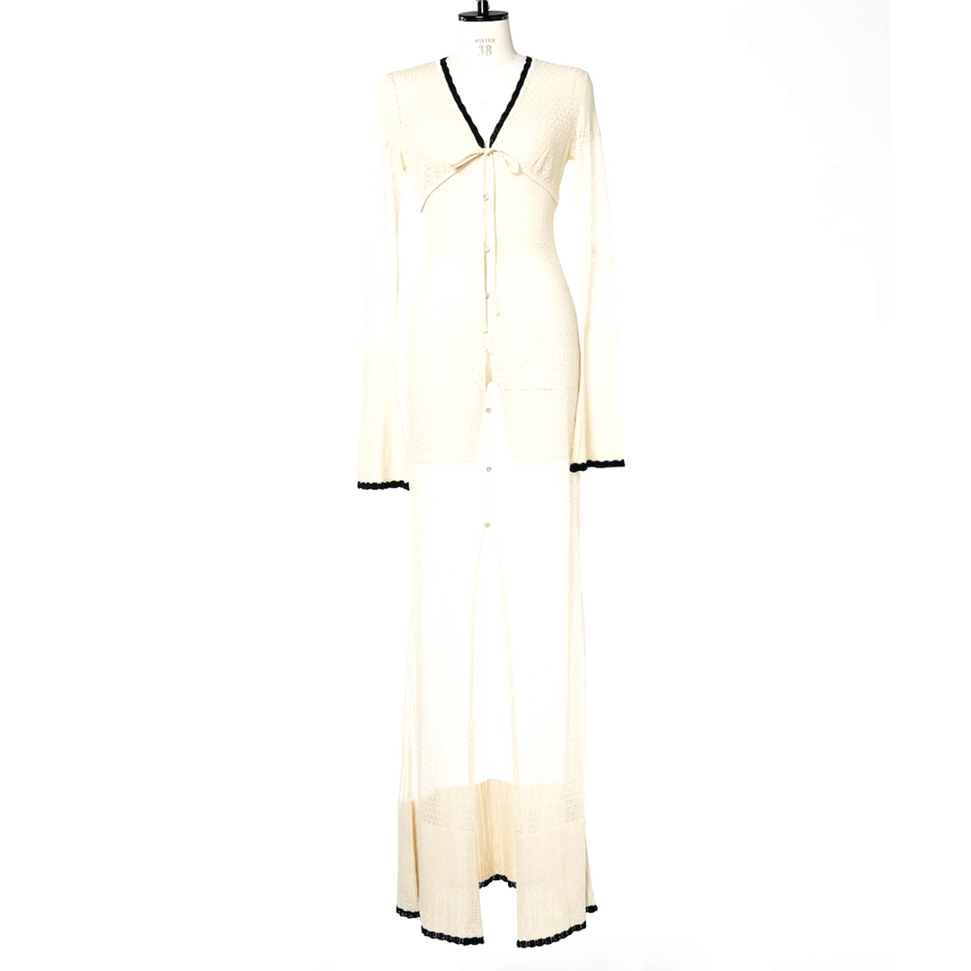 FETICO LACE KNIT MAXI CARDIGAN 24ss 新品の通販 by sana's FETICO LACE KNIT MAXI CARDIGAN 24ss 新品の通販 by sana's
