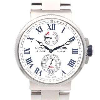 ULYSSE NARDIN - ユリス・ナルダン マリーン クロノメーター 腕時計 時計 ステンレススチール 1183-126 自動巻き メンズ 1年保証 Ulysse Nardin  中古