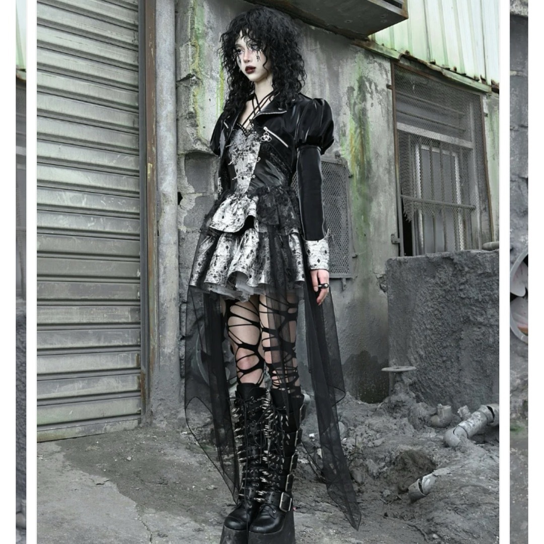 Punk Short PU Leather Jacketショートレザージャケットの通販 Punk Short PU Leather Jacketショートレザージャケットの通販