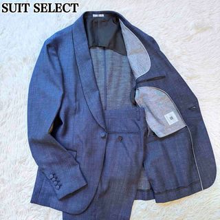 スーツカンパニー(THE SUIT COMPANY)のスーツセレクト ショールカラータキシードスーツ リネン混紡 結婚式 2次会 Y5(セットアップ)