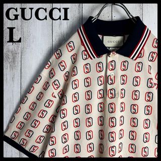 グッチ(Gucci)の【現行モデル】グッチ☆総柄入り半袖ポロシャツ GG柄 インターロッキング 即完売(ポロシャツ)