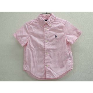 ラルフローレン(Ralph Lauren)の[ラルフローレン/Ralph Lauren]100cm 半袖シャツ ピンク×白【中古】子供服 キッズ kids 男の子 夏 014032 tops(シャツ/カットソー)