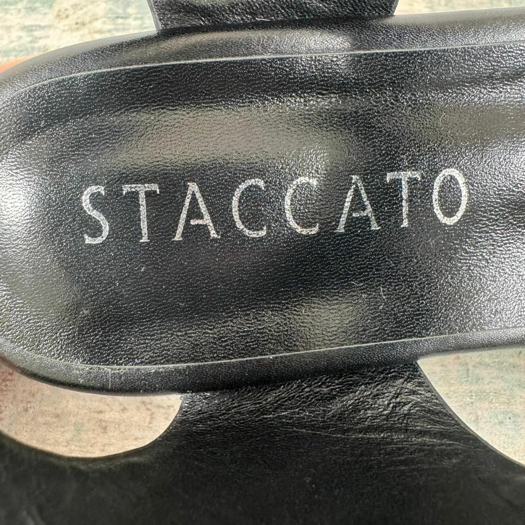 STACCATO(スタッカート)の美品 STACCATO 23cm レザー サンダル ラメ ベルクロ レディースの靴/シューズ(サンダル)の商品写真