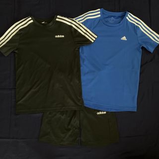 アディダス(adidas)のアディダス　Tシャツ２枚＆ハーフパンツセット　１５０センチ(Tシャツ/カットソー)