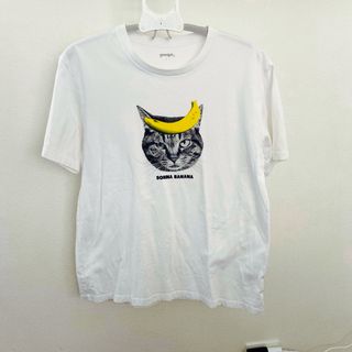 グラニフ(Design Tshirts Store graniph)のgraniph グラニフ　Tシャツ　メンズ　L  ネコ　猫　バナナ(Tシャツ/カットソー(半袖/袖なし))