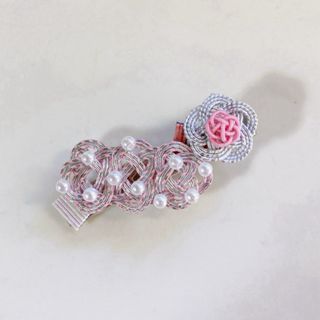 【新品・ハンドメイド】水引ヘアクリップ(ヘアアクセサリー)