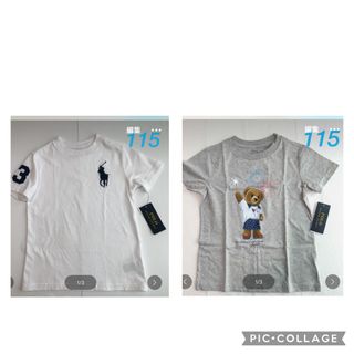 ポロラルフローレン(POLO RALPH LAUREN)の新作◇ラルフローレン ポロベア半袖Tシャツ 花火 グレー 5/115(Tシャツ/カットソー)