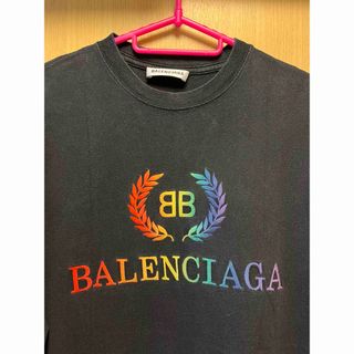 バレンシアガ(Balenciaga)の正規 19SS BALENCIAGA バレンシアガ 虹 BB ロゴ Tシャツ(Tシャツ/カットソー(半袖/袖なし))