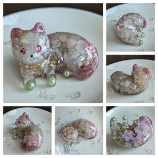 ✨専用です✨🌸桜耳猫ちゃん🌸オルゴナイト(インテリア雑貨)