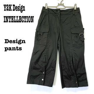 インテレクション(INTELECTION)の美品【 INTELECTION Y2Kデザイン 】デザインカーゴパンツ　モード(カジュアルパンツ)