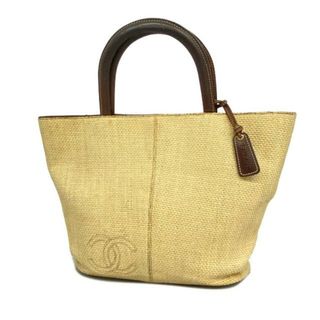 シャネル(CHANEL)の★SALE 【4hb1256】シャネル ハンドバッグ/ラタン/ベージュ/ブラウン/ゴールド金具 【中古】レディース(ハンドバッグ)