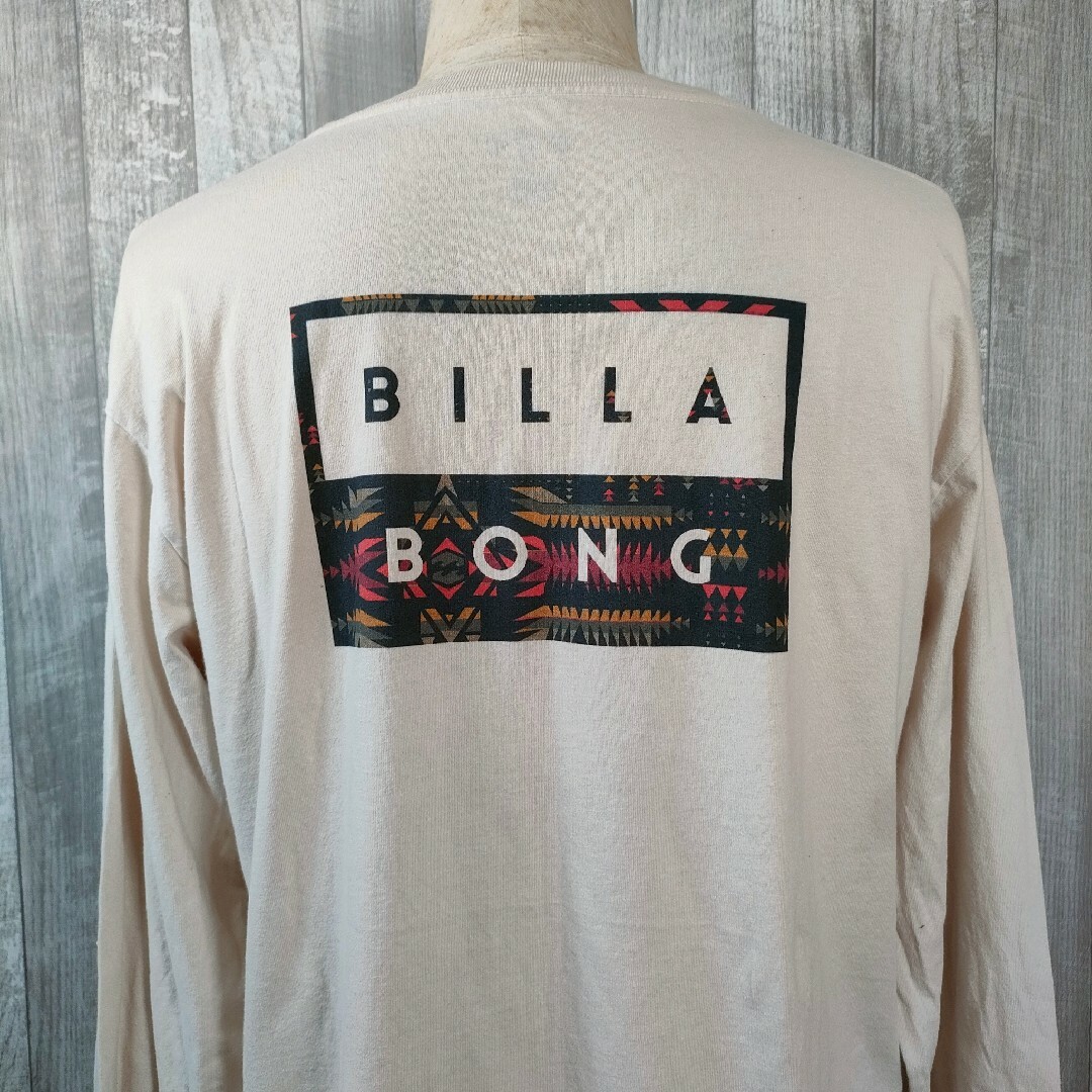 billabong(ビラボン)のビラボン　ロンT　L　フロント・バックプリント　大き目サイズ メンズのトップス(Tシャツ/カットソー(七分/長袖))の商品写真