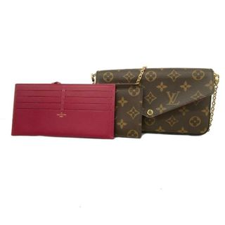 ルイヴィトン(LOUIS VUITTON)の【4hb1161】ルイヴィトン ショルダーウォレット/モノグラム/ポシェットフェリシー/M61276/ブラウン【中古】レディース(財布)