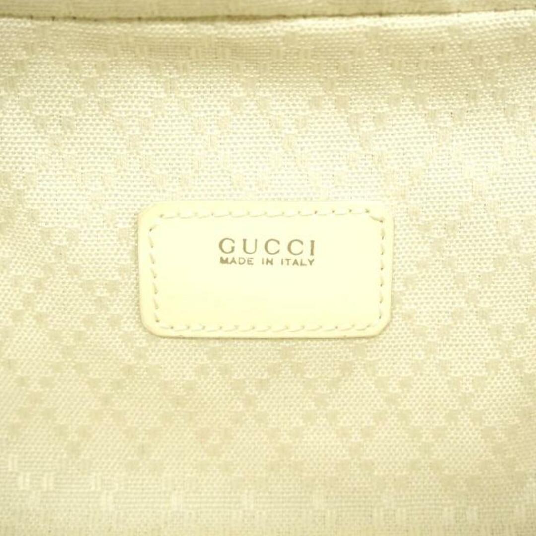 Gucci(グッチ)の★SALE 【4hb1204】グッチ バニティバッグ/バンブー/ナイロンキャンバス/ホワイト/シルバー金具 【中古】 レディース レディースのバッグ(その他)の商品写真