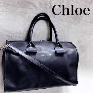 シーバイクロエ(SEE BY CHLOE)の美品 シーバイクロエ エイプリル 2way ボストンバッグ ショルダーバッグ 黒(ショルダーバッグ)