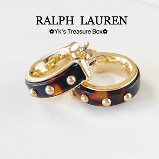 ラルフローレン(Ralph Lauren)のU016/RALPH LAUREN/琥珀色ゴールドドットミニフープピアス(ピアス)