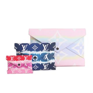 ルイヴィトン(LOUIS VUITTON)のルイ ヴィトン LVエスカル ポシェット キリガミ クラッチバッグ ポーチ モノグラム パステル ピンク ブルー レッド 青 赤 シルバー金具 M69119 LOUIS VUITTON（新品・未使用品）(クラッチバッグ)