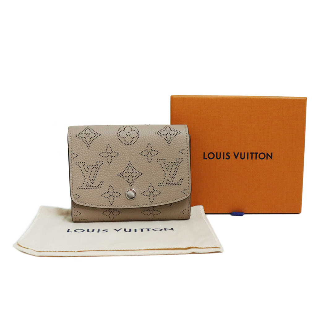 LOUIS VUITTON(ルイヴィトン)のルイ ヴィトン ポルトフォイユ イリス コンパクト 二つ折り財布 モノグラムマヒナ レザー ガレ ベージュ シルバー金具 M62542 箱付 LOUIS VUITTON（未使用　展示品） レディースのファッション小物(財布)の商品写真