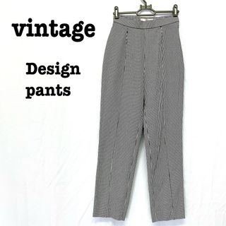 ロキエ(Lochie)の美品【 vintage 】テーパードパンツ　デザインパンツ　幾何学柄パンツ(カジュアルパンツ)