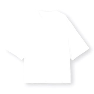 ジーユー(GU)の【匿名配送】GU ワイドフィットT(5分袖) ユニセックス S ホワイト(Tシャツ/カットソー(半袖/袖なし))