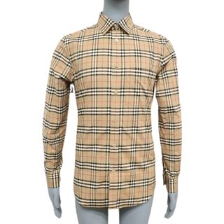 バーバリー(BURBERRY)のBURBERRY(バーバリー) ノバチェック シャツ トップス アパレル 衣類 ファッション 長袖 XS コットン ポリウレタン ベージュ メンズ 40802089899【中古】【アラモード】(シャツ)