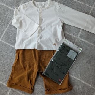 ユニクロ(UNIQLO)の新品　カーディガン　レギンス　ズボン　3点(パンツ/スパッツ)