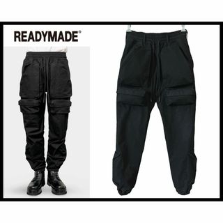 レディメイド(READYMADE)の美品 READYMADE レディメイド ブラック パラシュート パンツ 黒 M(その他)