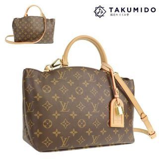 ルイヴィトン(LOUIS VUITTON)のルイヴィトン ハンドバッグ プティ パレ M45900 中古 モノグラム ライン ブラウン LOUIS VUITTON 【中古】 | 2WAY ショルダーバッグ ブランド 手持ち 茶 バック 鞄 定番 ファッション レディース ビトン ABランク(ハンドバッグ)