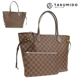 ルイヴィトン(LOUIS VUITTON)のルイヴィトン トートバッグ ネヴァーフル N41603 中古 ダミエ ライン ローズバレリーヌ ピンク レザー LOUIS VUITTON 【中古】 | ブランド ショルダー 肩掛け バック レディース ファッション 鞄 ルイビトン LV 茶 定番 ABランク(トートバッグ)