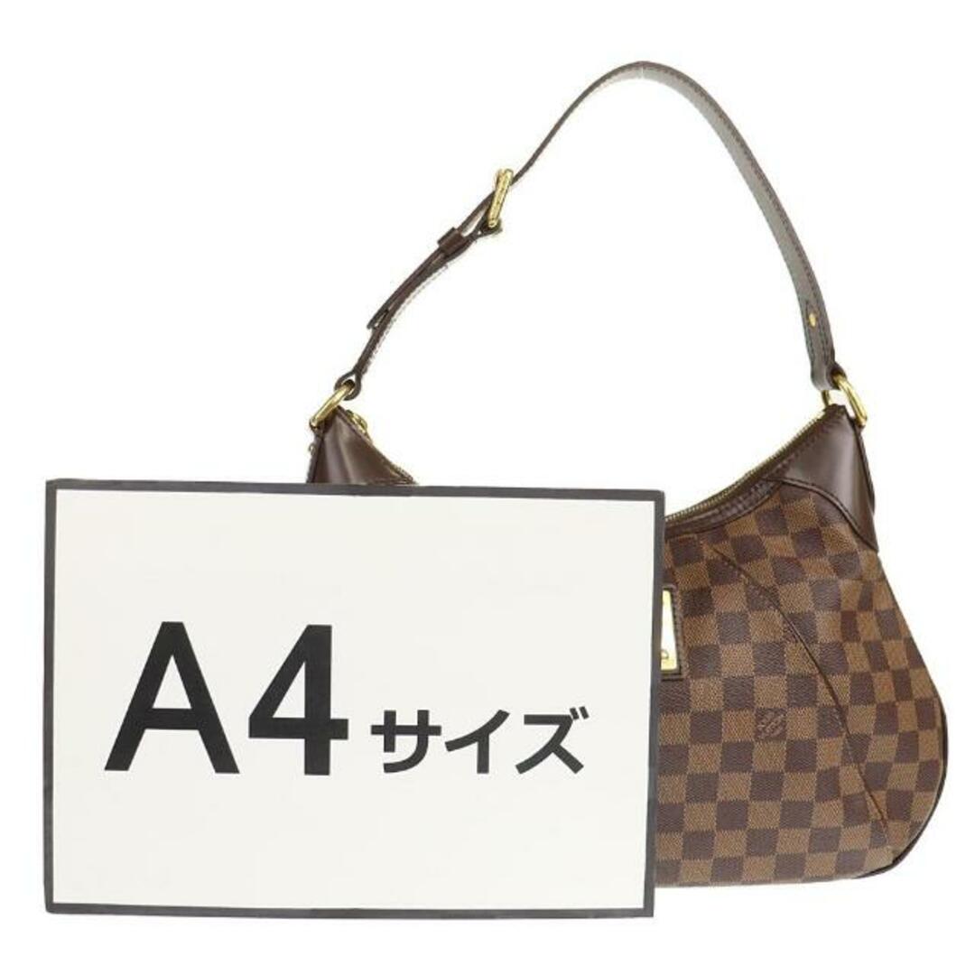 LOUIS VUITTON(ルイヴィトン)のルイヴィトン ショルダーバッグ テムズ GM N48181 中古 ダミエ エベヌ ブラウン レザー LOUIS VUITTON 【中古】 | レディース ファッション ブランド バック 鞄 カバン シンプル 茶色 かばん ルイビトン ABランク レディースのバッグ(ショルダーバッグ)の商品写真