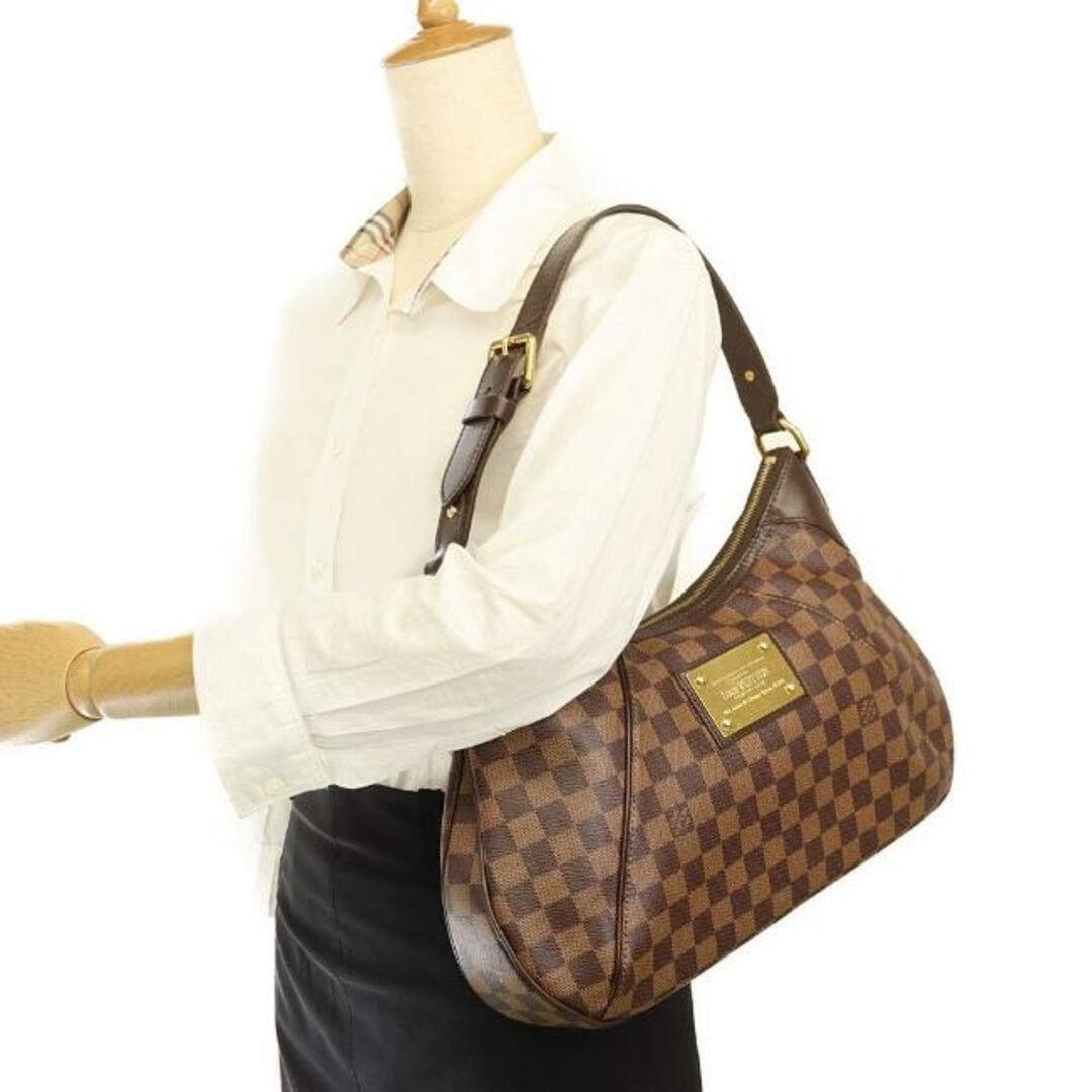 LOUIS VUITTON(ルイヴィトン)のルイヴィトン ショルダーバッグ テムズ GM N48181 中古 ダミエ エベヌ ブラウン レザー LOUIS VUITTON 【中古】 | レディース ファッション ブランド バック 鞄 カバン シンプル 茶色 かばん ルイビトン ABランク レディースのバッグ(ショルダーバッグ)の商品写真