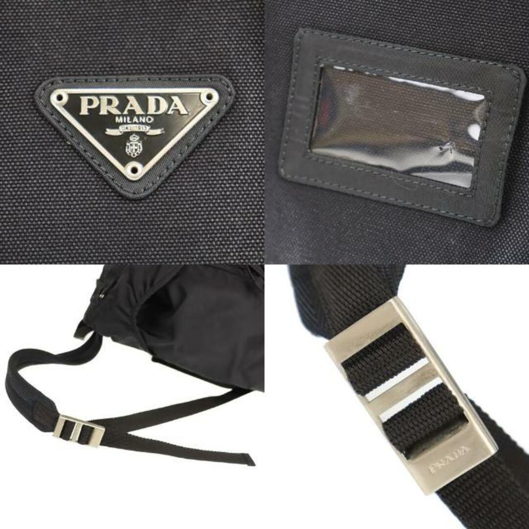 PRADA(プラダ)のプラダ バックパック リュックサック 中古 V135 ブラック ナイロン PRADA 【中古】|  カバン 鞄 トラベル アウトドア 旅行 黒 カジュアル シンプル ファッション Bランク メンズのバッグ(バッグパック/リュック)の商品写真