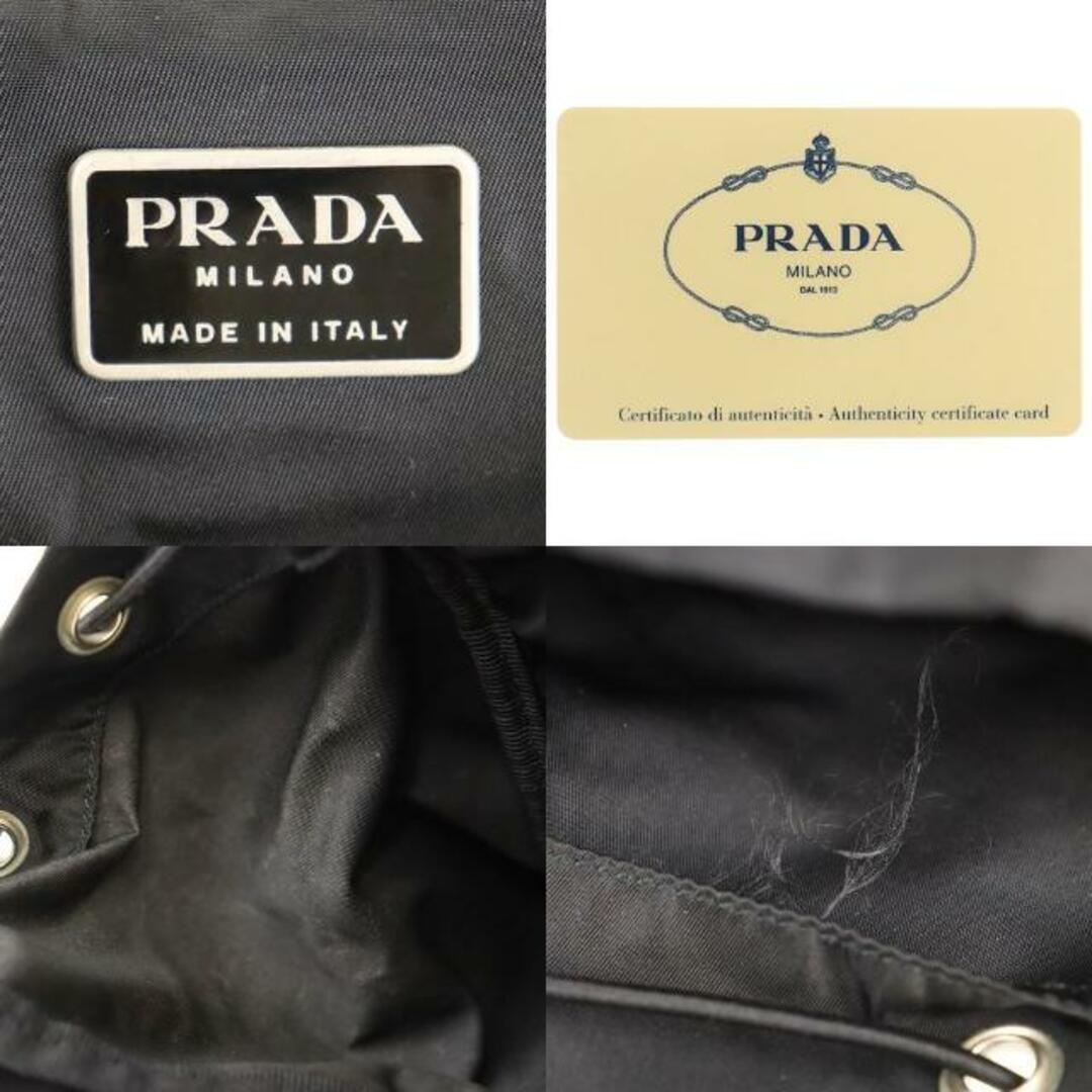 PRADA(プラダ)のプラダ バックパック リュックサック 中古 V135 ブラック ナイロン PRADA 【中古】|  カバン 鞄 トラベル アウトドア 旅行 黒 カジュアル シンプル ファッション Bランク メンズのバッグ(バッグパック/リュック)の商品写真