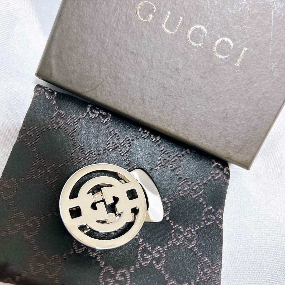 Gucci(グッチ)の【極美品】GUCCI グッチ マネークリップ GGロゴマネークリップ 箱付き メンズのファッション小物(マネークリップ)の商品写真