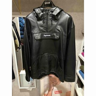 シュプリーム(Supreme)のsupreme leather anorak シュプリーム  レザー　アノラック(レザージャケット)