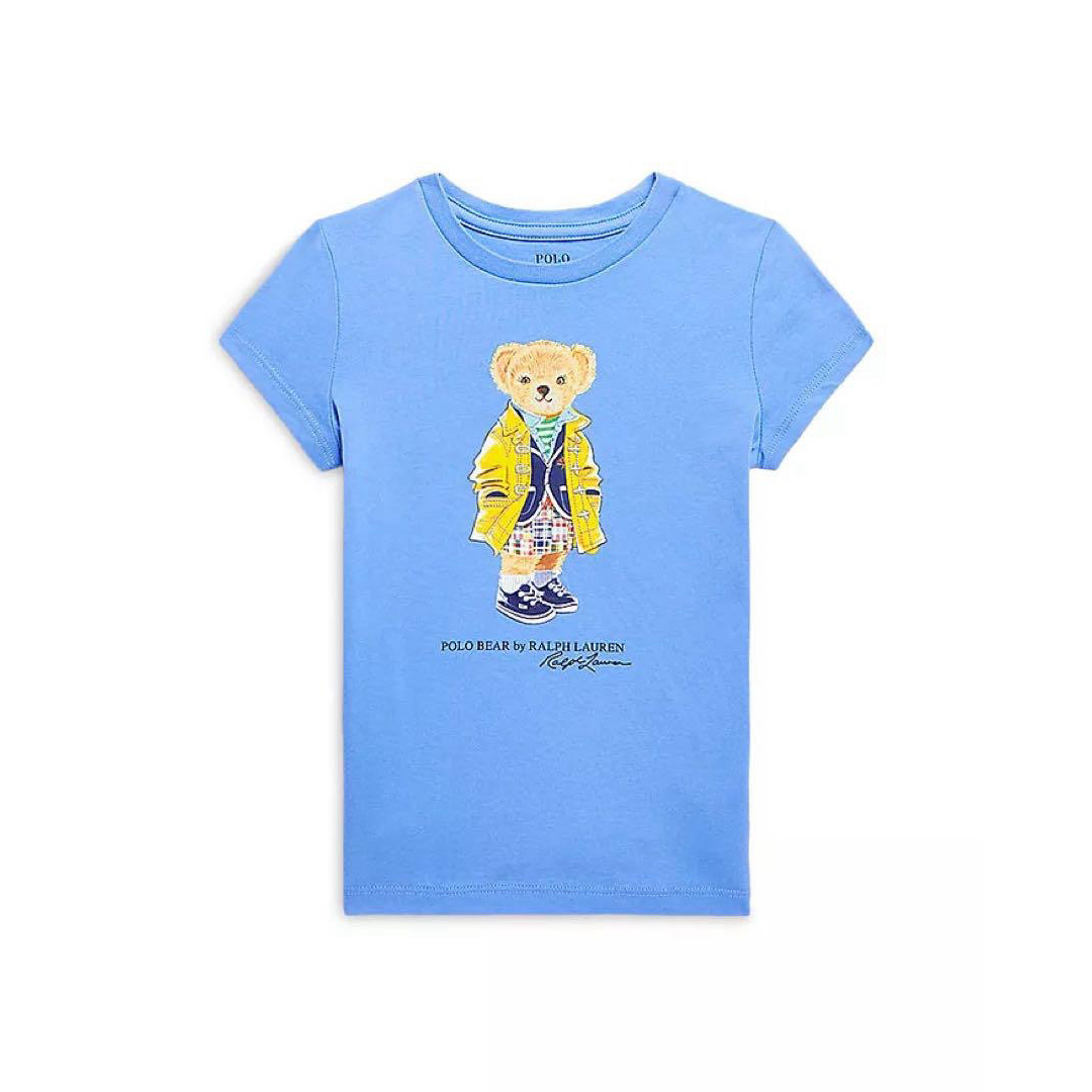 Ralph Lauren(ラルフローレン)の【新品】ラルフローレン ポロベア レイン Tシャツ 水色 6X  キッズ/ベビー/マタニティのキッズ服女の子用(90cm~)(Tシャツ/カットソー)の商品写真