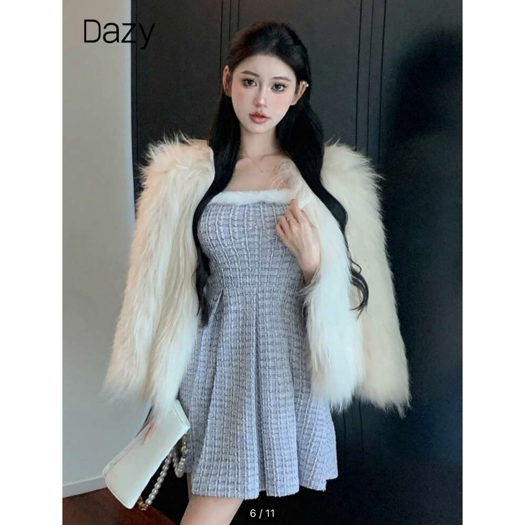 dazzy store(デイジーストア)のDazy Designer パッチワーク チューブトップ ワンピース レディース レディースのワンピース(ミニワンピース)の商品写真