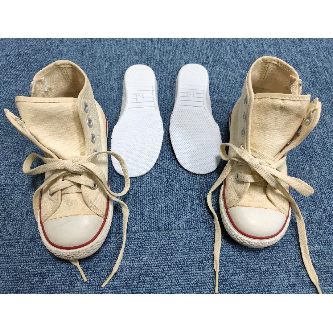 CONVERSE(コンバース)のコンバース　靴　ハイカット　白　18.0cm キッズ/ベビー/マタニティのキッズ靴/シューズ(15cm~)(スニーカー)の商品写真