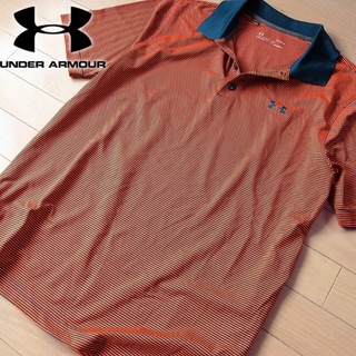 UNDER ARMOUR - 超美品 L アンダーアーマー メンズ 半袖ポロシャツ オレンジ