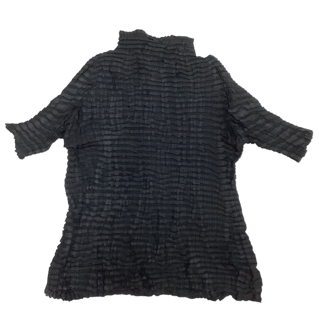 ISSEY MIYAKE(イッセイミヤケ)の♪♪ISSEY MIYAKE イッセイミヤケ カットソー シワ加工 ランダムプリーツ SIZE M IM02FJ915 ブラック レディースのトップス(カットソー(半袖/袖なし))の商品写真