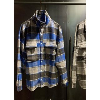 TENDERLOIN FLANNEL CHECK SHT BLUE L シャツ