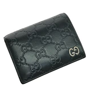 グッチ(Gucci)の$$GUCCI グッチ カード&コインケース  グッチシマ 522869 ブラック(折り財布)