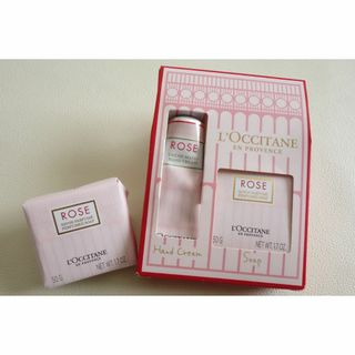 ロクシタン(L'OCCITANE)の新品 L'OCCITANE ロクシタン ローズ ソープ2ヶ + ハンドクリーム(ボディソープ/石鹸)