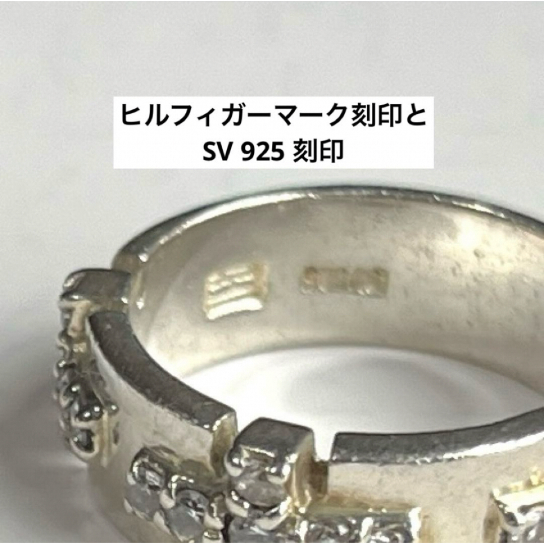 TOMMY HILFIGER(トミーヒルフィガー)のトミーヒルフィガー/ クロスジルコニア/ 925 SILVER リング約9号位 レディースのアクセサリー(リング(指輪))の商品写真