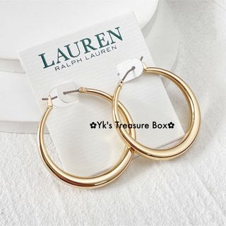 ラルフローレン(Ralph Lauren)のU145/RALPH LAUREN新作/存在感抜群3.8cmゴールドフープピアス(ピアス)