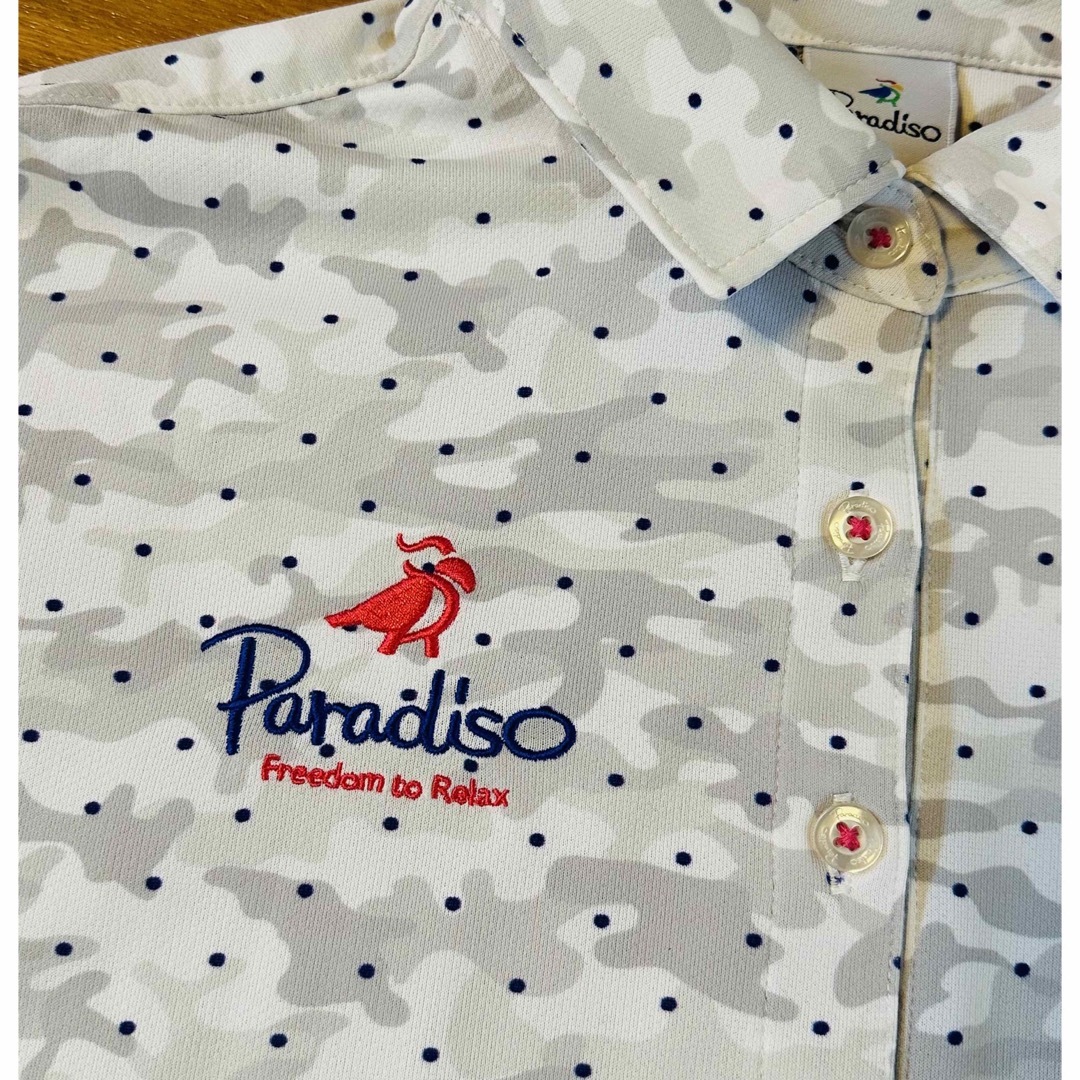 Paradiso(パラディーゾ)のパラディーゾ　ゴルフポロシャツ　M スポーツ/アウトドアのゴルフ(ウエア)の商品写真