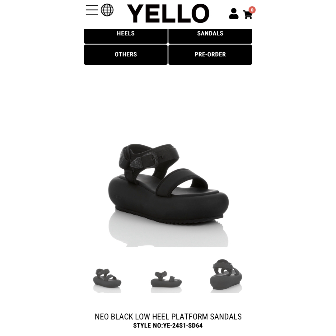 Yellow boots(イエローブーツ)のyello プラットフォームサンダル2024 新作 レディースの靴/シューズ(サンダル)の商品写真